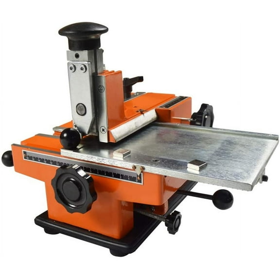 INTBUYING Semi-automatic Plate Embossing Machine Sheet Embosser Metal Marking Machine Screen Stamping Printer 4mm