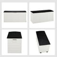 thumbnail image 3 of 75 Gallon Outdoor Storage Box, Large Resin Sturdy Deck Box, Outdoor Garden Plastic Storage Deck Box with Tools Cushions and Lockable Seat, for Patio Furniture Garden, White, 3 of 9