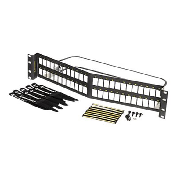 Ortronics TechChoice - Patch panel - STP - black - 2U - 19" - 48 ports