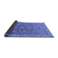 thumbnail image 2 of Ahgly Company Indoor Round Abstract Blue Modern Area Rugs, 4' Round, 2 of 4