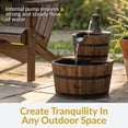 thumbnail image 3 of Sunnydaze Country Wood Brown 2-Tier Outdoor Water Fountain, 3 of 12