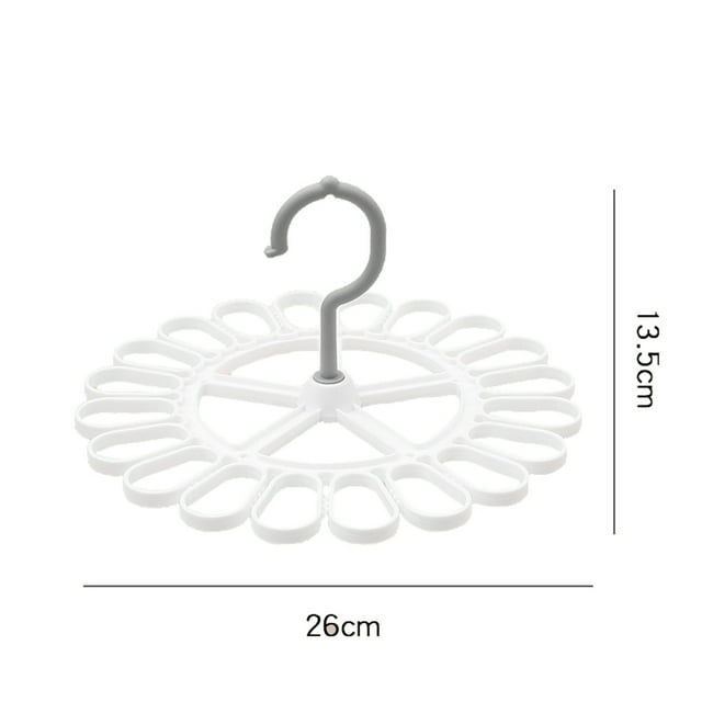 Leodye 1PCS Rond Rotatif Multifonction avec 20 Pinces Pinces Pliables en Plastique Support de Séchage pour Chaussettes d'Intérieur -10.2x10.2x5.3inch