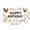 3A, variant on Cartoon Chicken Happy Birthday Banner Rooster Design Animal Theme Party Backdrop for Kids Celebration Indoor Event Decoration