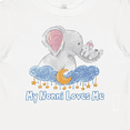 thumbnail image 4 of Inktastic My Nonni Loves Me Cute Elephants Clouds Moon and Stars Boys or Girls Baby T-Shirt, 4 of 5