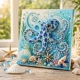 thumbnail image 6 of Ocean Theme Pearl Art DIY Kit, Octopus DIY Pearl Painting Kit, Ocean Diamond Art for Adults & Beginners, Sparkling Coastal Wall Decor(Octopus), 6 of 8