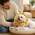 thumbnail image 3 of Soft Pet Cone Collar Adjustable Recovery Collar for Dogs Cats, Comfortable Elizabethan E Collar to Stop Licking Scratching After Surgery, Protective Neck Cover for Puppies Kittens M, 3 of 4