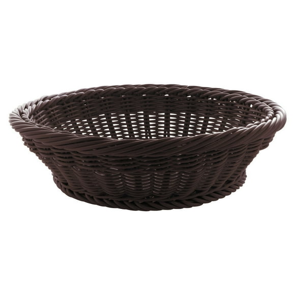 HUBERT Round Storage Basket Brown -15 3/8"Dia x 4"H