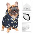 thumbnail image 4 of Uemuo Daisies Flowers for Winter Dog Hoodie Sweatshirts with Pockets Warm Dog Clothes for Small Dogs Chihuahua-XX-Large, 4 of 8