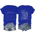 thumbnail image 1 of Cathalem Womens Oversized T Shirts Round Neck Oversized Crop Tops Workout Tops Tees,Blue L, 1 of 3