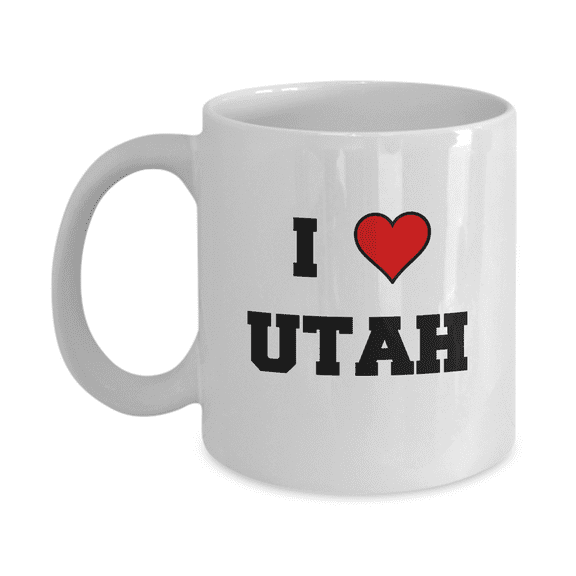 Utah Tea Coffee Mugs,I Love Utah USA States Ceramic Coffee Mug Tea Cup Gifts Mugs 11 oz Funny Mugs