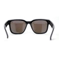 thumbnail image 4 of Kush Color Mirror Mens Oversize Horn Rim Hipster Sport Plastic Sunglasses Shiny Black - Blue Mirror, 4 of 4
