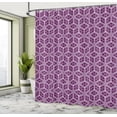 thumbnail image 4 of Ambesonne Retro Shower Curtain, Abstract Trellis Purple Tones, 69"Wx84"L, Purple Pale Lavender, 4 of 4