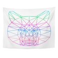 thumbnail image 1 of JSDART Polygonal Abstract Gradient Colored Bear Silhouette Drawn in One Continuous Line Wall Art Hanging Tapestry Home Decor for Living Room Bedroom Dorm 51x60 inch, 1 of 2