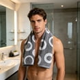 thumbnail image 6 of Kyusrd Hand Towels for Bathroom,Cotton Soft Absorbent Decorative Hand Towel for Face Spa Bath Gym Kitchen,Gray,34x72cm, 6 of 6