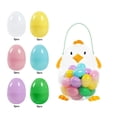 thumbnail image 3 of Easter Chick Fillable Egg Set, Plastic Egg-Shaped Candy Box, Easter Egg Fillers, Reusable Gift Container for Treats, Surprise Eggs for Easter Party Favors and Holiday Decoration, 1set, D, 3 of 6