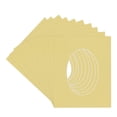 thumbnail image 3 of Soft Yellow Picture Frame Mat for 16x20 Frames - Oval Opening for 13x18 Photos - 10 Mats, 3 of 7