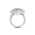 thumbnail image 3 of Pave Set Diamond Engagement Ring, Square Shape Ring, Twisted Rope Band Ring, Split Shank Ring, Women's Cocktail Dome Ring, 925 Sterling Silver, 2.3 Ct Simulated Diamond, 3 of 3