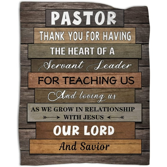 Pastor Appreciation Gifts, Pastor Blanket, Pastor Gifts for Men, Gifts for Pator Appreciation Day Bible Verse Christian Prayer Religious Throw Blankets 60"x50"