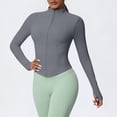 thumbnail image 4 of Neewe Seamless Long Sleeve Shirts for Women Waist Length - Workout Athletic Running Gym Yoga Tops Crewneck Breathable, 4 of 7