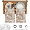 thumbnail image 5 of Brown Anchor Nautical Kitchen Towels Set of 1, Coastal Beach Coral Starfish Absorbent Dish Towels for Kitchen, Microfiber Hand Towel, Quick Drying Tea Towel for Cleaning Decorative Dishcloths, 5 of 7