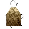 thumbnail image 1 of Victorian Apron Vintage Ancient Times Classic Design with Floral Leaf Like Artwork Print, Unisex Kitchen Bib Apron with Adjustable Neck for Cooking Baking Gardening, Cream Tan Umber, by Ambesonne, 1 of 3