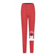 thumbnail image 4 of Gibobby Conjunto de leggings y top para mujer Leggings que combinan con todo, pantalones estampados de Navidad, pantalones de mujer de bota larga ajustados elásticos informales (Rojo, M), 4 of 5