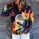 thumbnail image 3 of Sudadera de manga larga con estampado tie-dye y capucha para mujer Blusa informal Jersey Tops Pompotops  gfhjh12443, 3 of 6