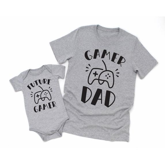 Gamer Dad Men's T-Shirt Future Gamer Baby Bodysuit Kids Youth Toddler Shirt Matching Outfits