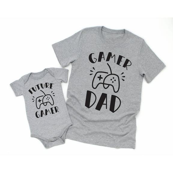 Gamer Dad Men's T-Shirt Future Gamer Baby Bodysuit Kids Youth Toddler Shirt Matching Outfits