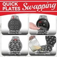 thumbnail image 4 of 3-in-1 Belgian Waffle Maker with Removable Plates, Non-Stick  Donut & Cake   for Home Kitchen, 4 of 7