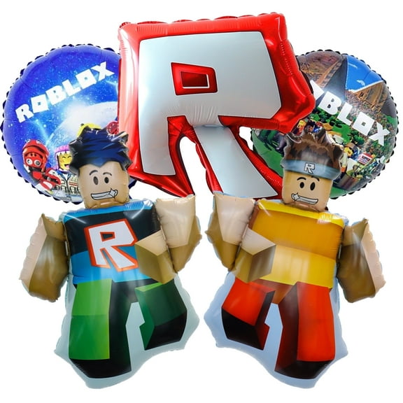 5 PCS Birthday Party Balloons Pixel Style Gamer Party Supplies Balloon Roblox Balloons