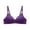 Purple, variant on Bras for Large Breasts Bra Soild Wire-Free Unlined with Underwire Lace V Neck Criss Cross Back Bralette Bras for Large Breasts Underwear One-Piece Bra Everyday Underwear M