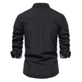 thumbnail image 2 of Nueva camisa Oxford de mezcla de algodón de primavera para hombres, camisas casuales de negocios sociales de manga larga con botones para hombres, 2 of 5