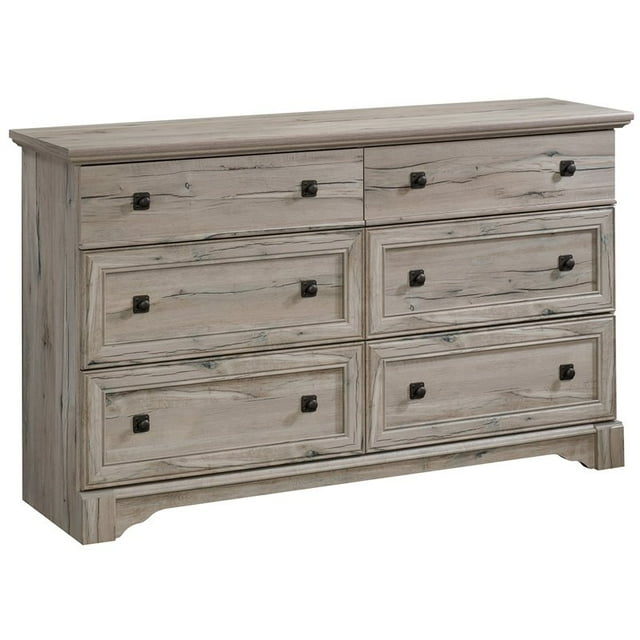 Sauder Palladia Engineered Wood 6-Drawer Bedroom Dresser in Split Oak