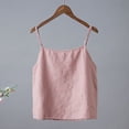 thumbnail image 4 of Womens Tank Tops Cotton Linen Retro Embroidered Vacation Summer Tank Tops for Women Pink 2Xl, 4 of 5