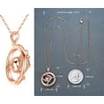 thumbnail image 4 of Leafael Zodiac Constellation Crystal Pendant Necklace May June Birthstone Light Pink Horoscope Jewelry, Gemini, 14k Rose Gold Plated, 18"+2", 4 of 6