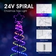 thumbnail image 4 of Shine Decor Spiral Tree Light for Christmas, Outdoor Sturdy Dual Spiral Tree-Like Lights, 5FT Holiday Decorative Remote Control RGB Chasing Colorful Tree Lamp with 252 LEDs 24V ETL Adapter, 4 of 7