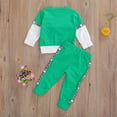 thumbnail image 4 of Bagilaanoe 2Pcs Toddler Baby Girl Boy Long Pants Set Letter Print Long Sleeve Sweatshirt Pullover Tops + Sweatpants 6M 12M 18M 24M 3T 4T Kids Casual Sweatsuits, 4 of 8