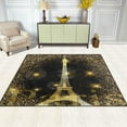 thumbnail image 3 of FREEAM Shiny Paris Eiffel Tower France Area Rug Mat for Living Dining Dorm Room Bedroom Home Decorative 5'3"x4', 3 of 6