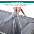 thumbnail image 4 of SortWise Double Laundry Hamper, Foldable Laundry Bin Basket Clothes Storage Sorter with Magnetic Lid and Removable Liners, 4 of 7