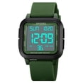 thumbnail image 3 of AURIGATE Luminous 50M Waterproof Digital Sports Watch, Large LCD Backlight Display Blue Silicone Strap Watch for Daily Outdoor Wear, 3 of 9