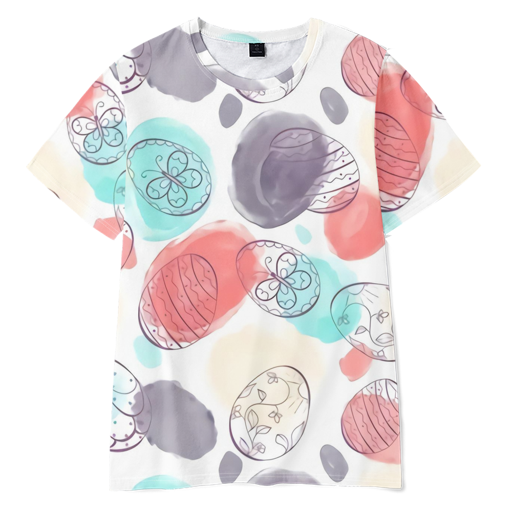 Easter Cartoon Cute Pattern Boys' Kawaii 3D Printed TShirt Short