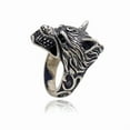 thumbnail image 6 of Mens Vintage Alloy Animal Ring: Giant Wolf Head Design Fashion Statement Ring for Men Antique Silver Finish, 6 of 6