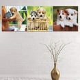 thumbnail image 3 of Wall26-3 Panel Canvas Wall Art- Cute Puppy -Giclee Painting Wall Bedroom Living Room Home Decoration - 12"x12"x3 Panels, 3 of 4