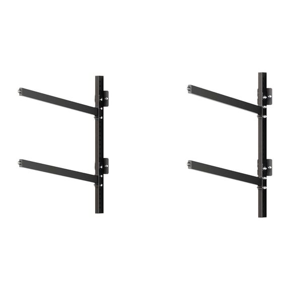 KFFKFF Adjustable Wall-Mounted Kayak Storage Rack for 2 Kayaks, 200 lbs Capacity, Heavy-Duty Holder for Indoor and Outdoor Use, Ideal for Canoes, Small Boats, SUPs, Surfboards, and Paddleboards