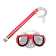 thumbnail image 4 of GLFILL Lunettes de Plongée pour Enfants Masque et Tuba Anti-Buée Tube Sec de Natation Boucle de Tuyau Réglable Équipement de Plongée sous-Marine Rouge, 4 of 9