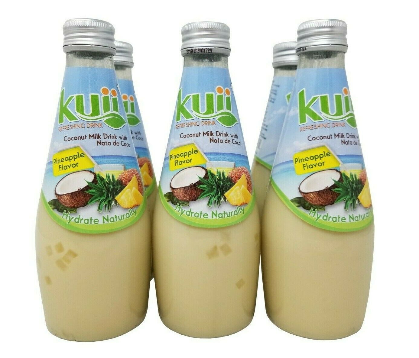 Kuii Coconut Milk Drink with Nata de Coco Pineapple Flavor 9.8 FL OZ