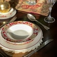 thumbnail image 2 of Deep Plate Kitchen Plates Dinnerware Morris Garden Soup Plate Set of 4 (bordeaux) Dinner Plate Serving Plate 8.5" (21.5 cm) Soup Bowl, 2 of 6