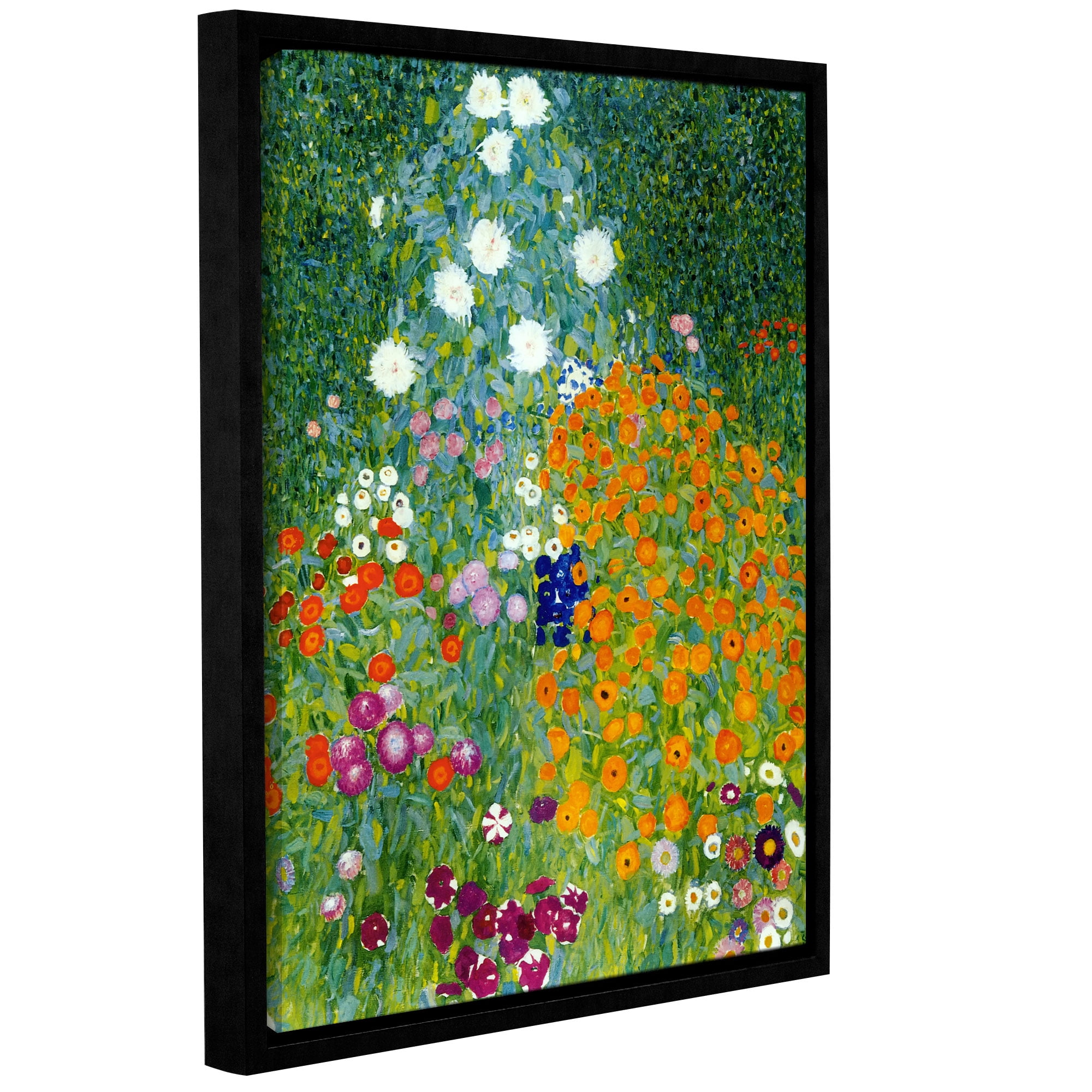 Gustav Klimt "Farm Garden" Floater-Framed Gallery-Wrapped Canvas