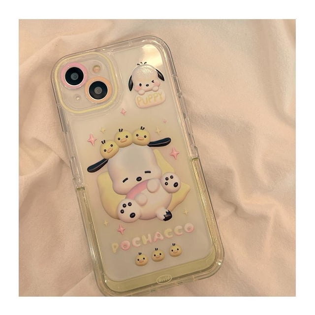 Sanrio Hello Kitty Kuromi Cinnamoroll con soporte Invisible funda de teléfono para iPhone 14 13 12 11 Pro Max 14 Pro funda anticaída xuanjing unisex